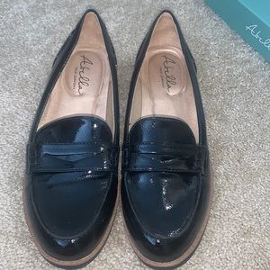 Abella black loafers with orthotics